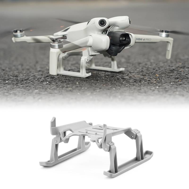 BRDRC Mini 4 Pro Landefüße Zubehör, Faltbare Verlängerung Bein Ständer Landing Gear Protector Kit für DJI Mini 4 Pro RC Drohne - Einfach zu verstauen, keine Notwendigkeit zu zerlegen von BRDRC