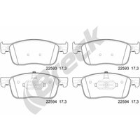 Bremsbelagsatz BRECK 22593 00 703 00, Vorne von Breck