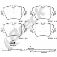 Bremsbelagsatz BRECK 25617 00 701 00, Vorne von Breck