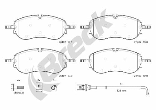 Scheibenbremse Bremsbelag Satz Kompatibel mit Audi 2020-> von Autoteile Gocht von BRECK