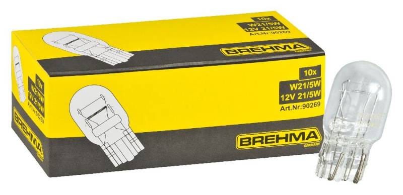 BREHMA 10x Glassockellampe W21/5W 12 Volt 21/5 Watt W3x16q von BREHMA