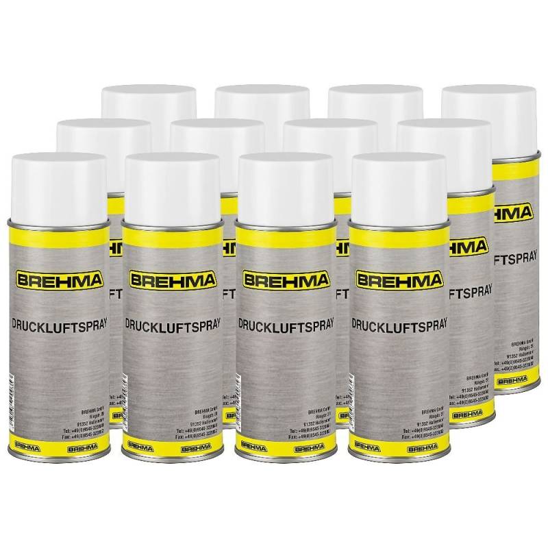 12x BREHMA Druckluftspray Druckluftreiniger 400ml von BREHMA