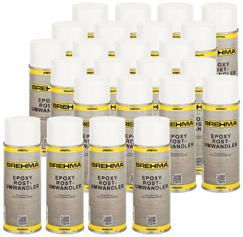 BREHMA 24x Epoxy Rostumwandler 400ml Spraydose Rostentferner Rostschutz Roststopp mit Griff von BREHMA