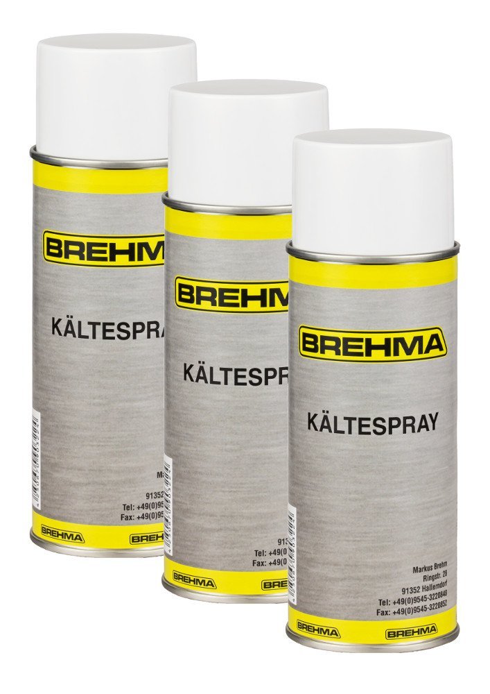 BREHMA 3X Kältespray Eisspray Vereisungsspray Kühlspray 400ml -45°C von BREHMA