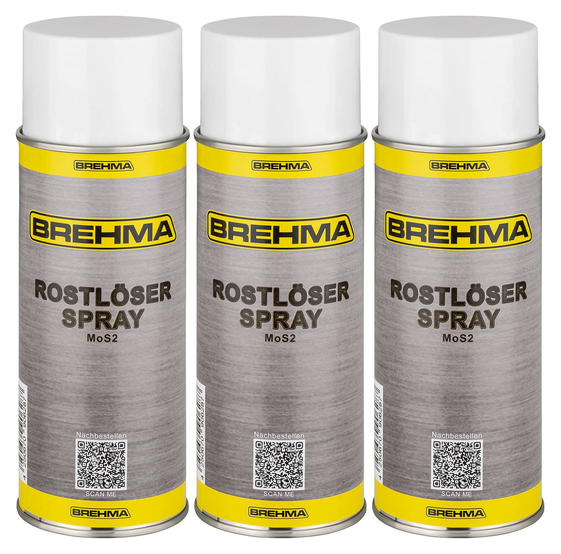 BREHMA 3X Rostlöser mit MoS2 Intensiv Rostlöserspray 400ml Korrosionsschutz von BREHMA