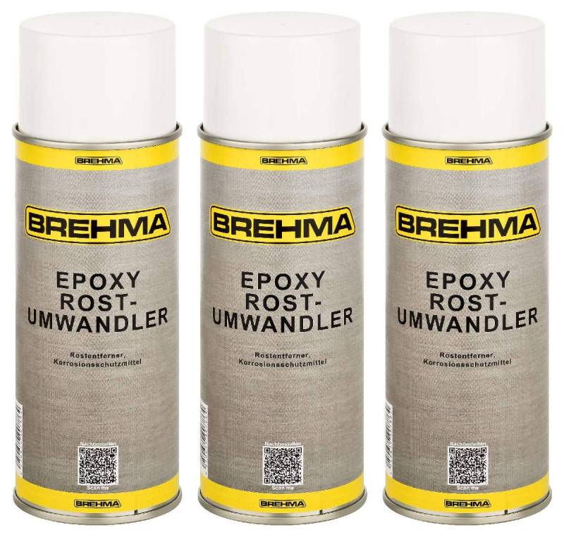 BREHMA 3X Epoxy Rostumwandler Spray 400ml Rostentferner Rostschutz Roststopp von BREHMA