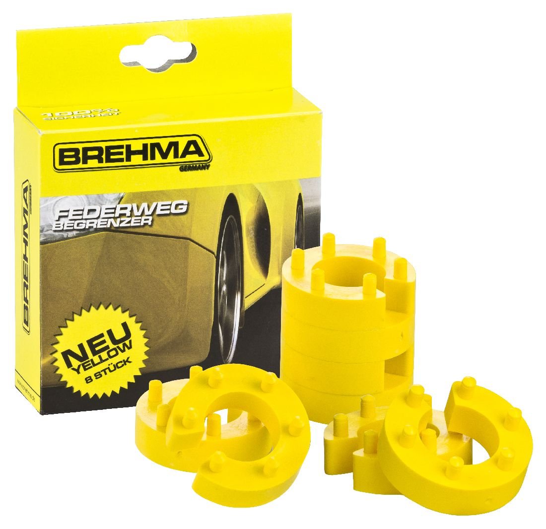 BREHMA Federwegbegrenzer Yellow Stick 25mm 8er Set universell Federwegsbegrenzer von BREHMA