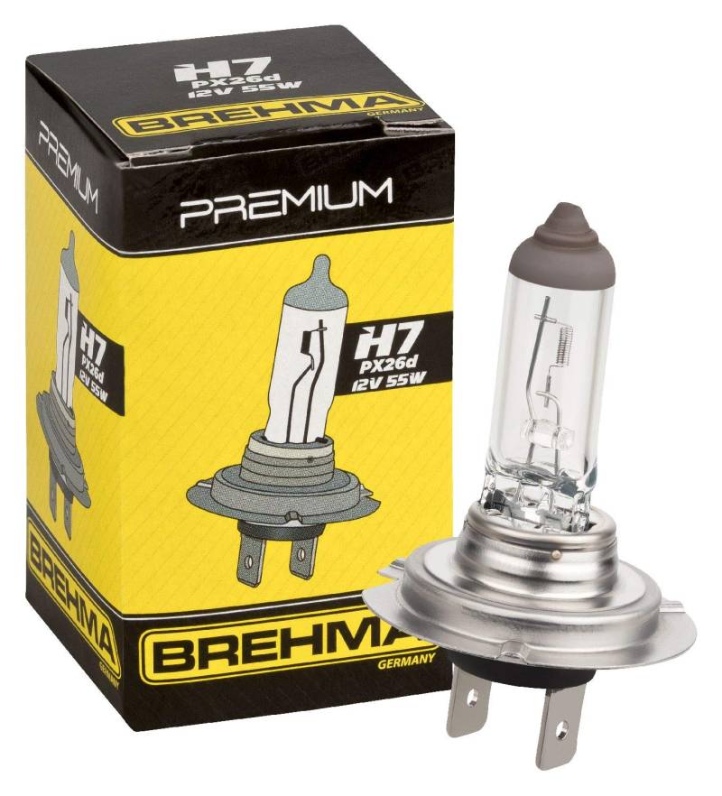 Premium H7 Halogen Autolampe 12V 55W Autolampe Glühlampe Glühbirne Birne E1 PX26d von BREHMA