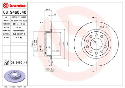 Brembo 2x Bremsscheibe für Alfa Romeo von BREMBO