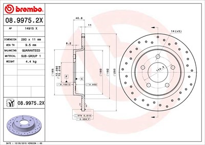 Brembo 2x Bremsscheibe für Mazda von BREMBO