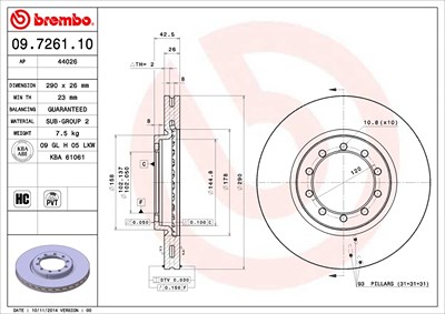 Brembo 2x Bremsscheibe für Renault Trucks von BREMBO