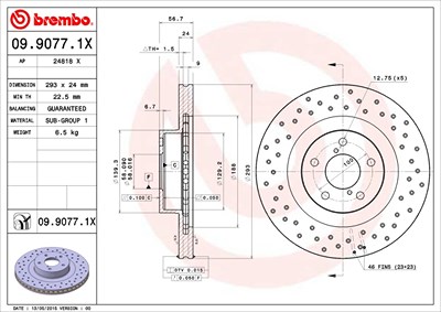 Brembo 2x Bremsscheibe für Subaru von BREMBO