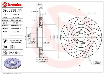 Brembo 2x Bremsscheibe für Honda von BREMBO