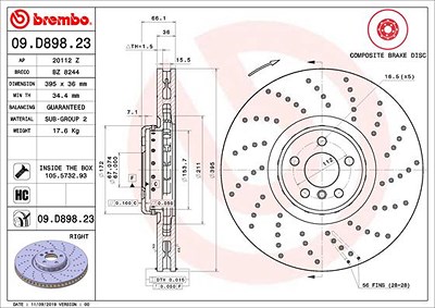 Brembo 2x Bremsscheibe von BREMBO