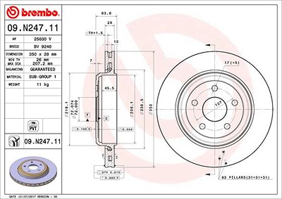 Brembo 2x Bremsscheibe für Jeep von BREMBO