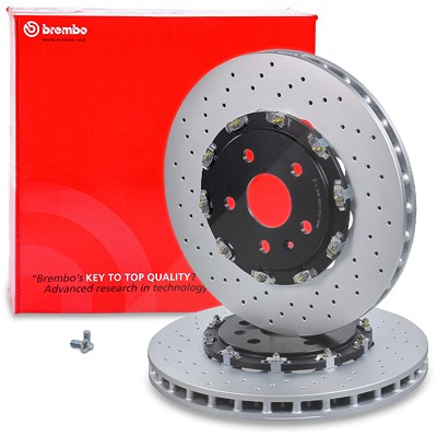 Brembo 2x Bremsscheibe Vorderachse 2-tlg für Opel, Saab, Vauxhall von BREMBO