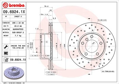 Brembo 2x Bremsscheibe Vorderachse Belüftet für BMW von BREMBO