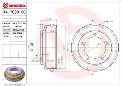 Brembo 2x Bremstrommel von BREMBO