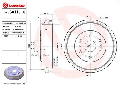 Brembo 2x Bremstrommel von BREMBO