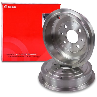 Brembo 2x Bremstrommel Hinterachse für Fiat, Opel von BREMBO