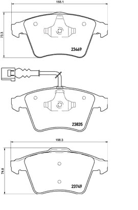 BREMBO Bremsbelagsatz VW P 85 149 7L6698151F Bremsbeläge,Bremsklötze,Bremssteine,Bremsbeläge & Bremsbelagsatz,Bremsklötze & Bremsbelagsatz von BREMBO