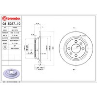 BREMBO Bremsscheibe PRIME LINE voll 08.5037.10 Bremsscheiben,Scheibenbremsen SAAB,900 I Combi Coupe,9000 Schrägheck,900 I Cabriolet,900 I (AC4, AM4) von BREMBO