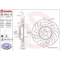 BREMBO Bremsscheibe gelocht/innenbel. 09.7812.1X Bremsscheiben,Scheibenbremsen SUBARU,IMPREZA Stufenheck (GD),IMPREZA Station Wagon (GG) von BREMBO