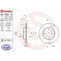 BREMBO Bremsscheibe innenbelüftet 09.7056.11 Bremsscheiben,Scheibenbremsen MITSUBISHI,PROTON,CARISMA (DA_),COLT V (CJ_, CP_),CARISMA Stufenheck (DA_) von BREMBO