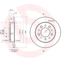 BREMBO Bremsscheibe voll 08.B027.11 Bremsscheiben,Scheibenbremsen HYUNDAI,COUPE (GK),TIBURON Coupe von BREMBO