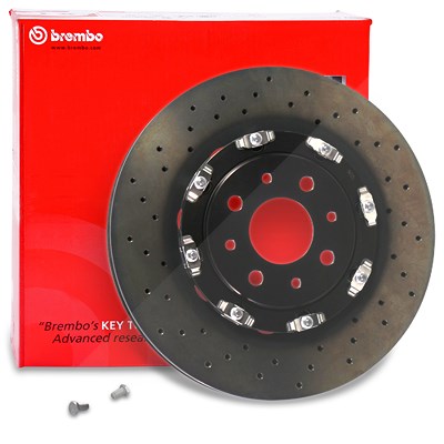 Brembo 1x Bremsscheibe Vorne Gelocht [Hersteller-Nr. 09.B085.13] für Abarth von BREMBO