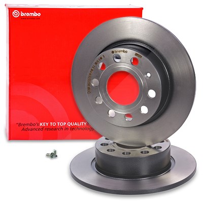 Brembo 2x Bremsscheibe voll hinten [Hersteller-Nr. 08.9502.11] für Audi, Seat, Skoda, VW von BREMBO