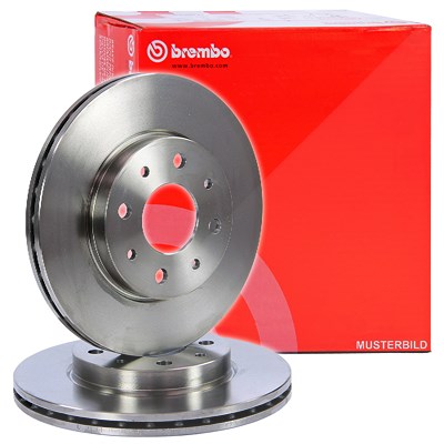 Brembo 2x Bremsscheibe Hinterachse Belüftet [Hersteller-Nr. 09.9582.10] für VW von BREMBO