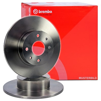 Brembo 2x Bremsscheibe Hinterachse Voll [Hersteller-Nr. 08.6911.14] für Audi von BREMBO