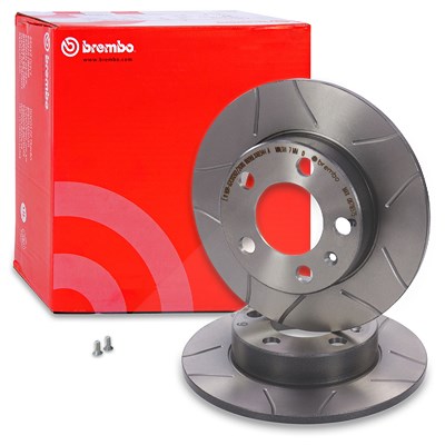 Brembo 2x Bremsscheibe Sport Max Hinten Voll [Hersteller-Nr. 08.7165.75] für Audi, Seat, Skoda, VW von BREMBO