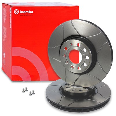 Brembo 2x Bremsscheibe Sport Max Vorne Belüftet [Hersteller-Nr. 09.9772.75] für Audi, Seat, Skoda, VW von BREMBO