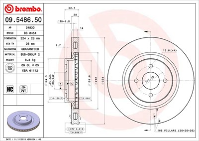 Brembo 2x Bremsscheibe von BREMBO