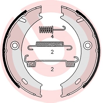 Brembo Bremsbackensatz, Feststellbremse [Hersteller-Nr. S50512] für Mercedes-Benz von BREMBO