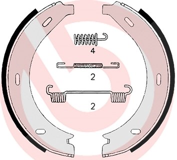 Brembo Bremsbackensatz, Feststellbremse [Hersteller-Nr. S50517] für Mercedes-Benz von BREMBO