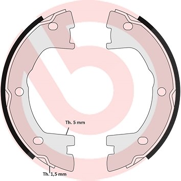 Brembo Bremsbackensatz, Feststellbremse [Hersteller-Nr. SA6506] für Iveco von BREMBO