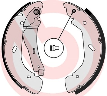 Brembo Bremsbackensatz Trommelbremse [Hersteller-Nr. S56513] für Ford, Ldv von BREMBO