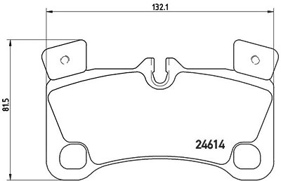 Brembo Bremsbeläge hinten (Satz) [Hersteller-Nr. P85103] für Audi, Porsche, VW von BREMBO