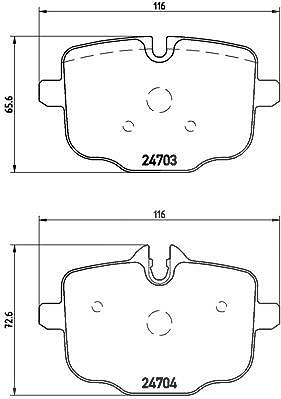 Brembo Bremsbeläge hinten (Satz) [Hersteller-Nr. P06061] für Alpina, BMW von BREMBO