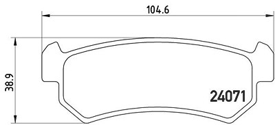 Brembo Bremsbeläge hinten (Satz) [Hersteller-Nr. P10001] für Chevrolet, Daewoo von BREMBO