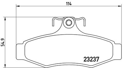 Brembo Bremsbeläge hinten (Satz) [Hersteller-Nr. P15005] für Chevrolet, Daewoo, Ssangyong von BREMBO