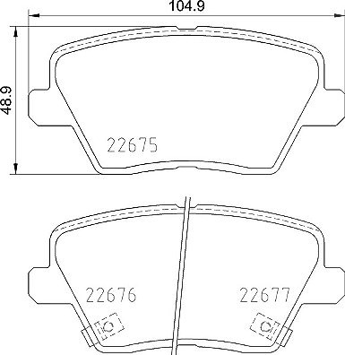 Brembo Bremsbeläge hinten (Satz) [Hersteller-Nr. P30109] für Hyundai, Kia von BREMBO