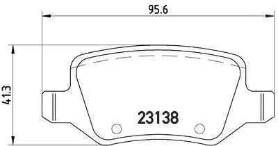 Brembo Bremsbeläge hinten (Satz) [Hersteller-Nr. P50058] für Mercedes-Benz von BREMBO