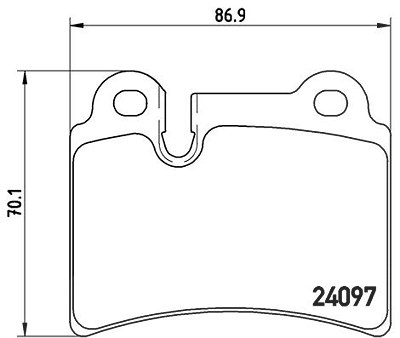 Brembo Bremsbeläge hinten (Satz) [Hersteller-Nr. P85111] für VW von BREMBO