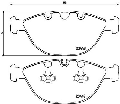 Brembo Bremsbeläge vorne (Satz) [Hersteller-Nr. P06028] für BMW von BREMBO