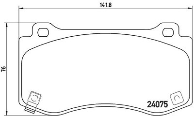 Brembo Bremsbeläge vorne (Satz) [Hersteller-Nr. P11023] für Chrysler, Dodge, Jeep von BREMBO