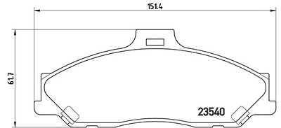 Brembo Bremsbeläge vorne (Satz) [Hersteller-Nr. P24051] für Ford, Mazda von BREMBO